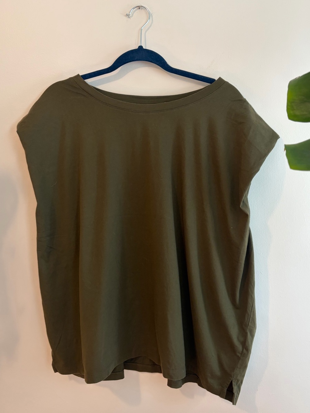 100% Cotton Banana Republic Olive Green Muscle Top